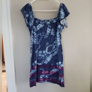 Tommy Bahama M Blue & Purple Floral Dress